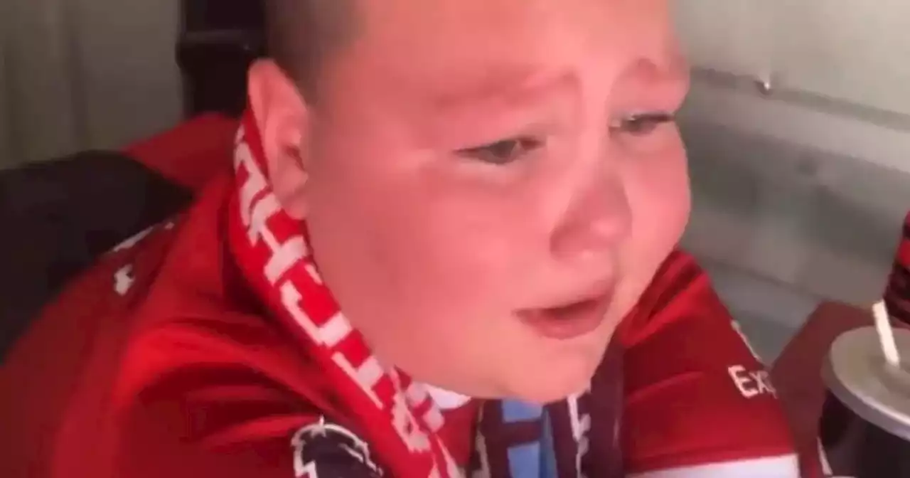 Liverpool fans emotional as young fan breaks down in tears while 'living dream'