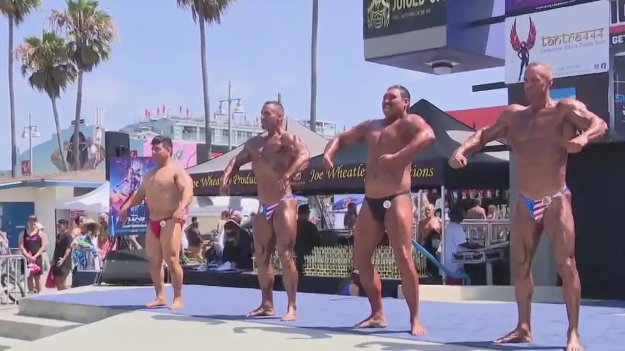 Bodybuilders take over Venice Beach for Muscle Beach Championship