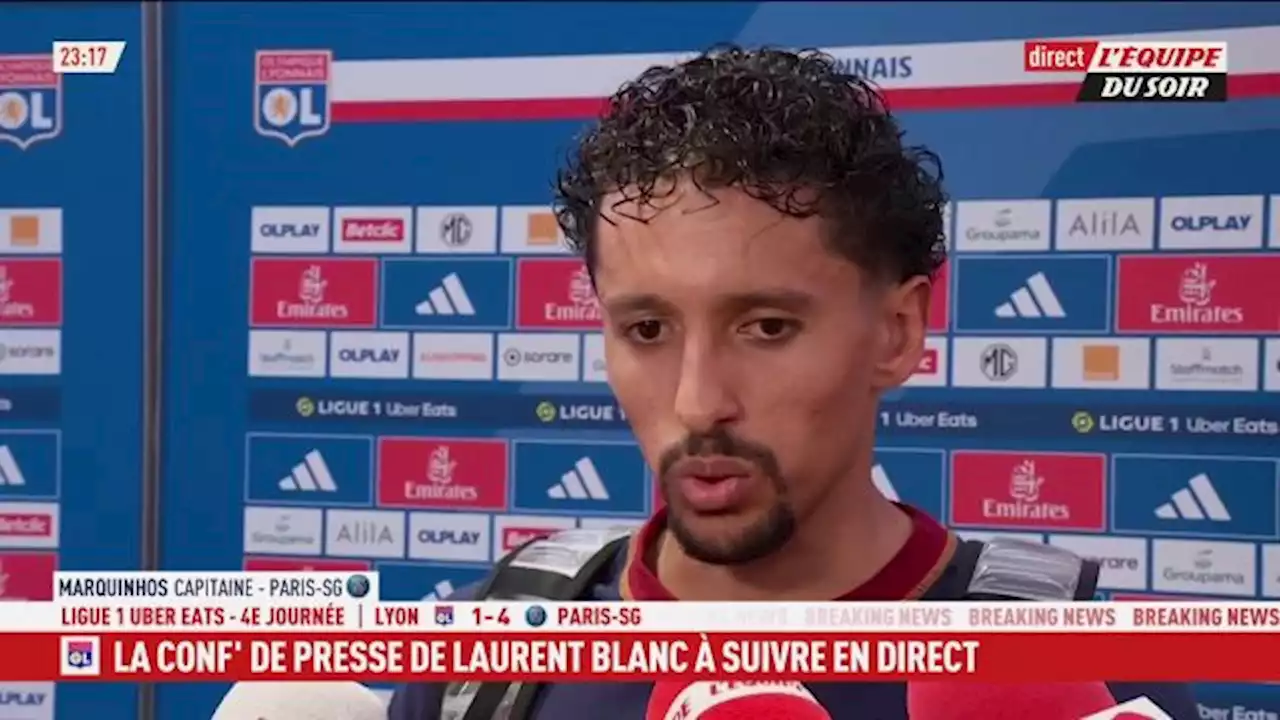 Marquinhos après la victoire du PSG contre l'OL : « On est sur le bon chemin »