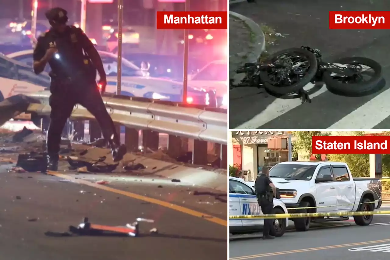 4 dead in 3 NYC collisions — including 2 in fiery crash on Staten Island Expressway