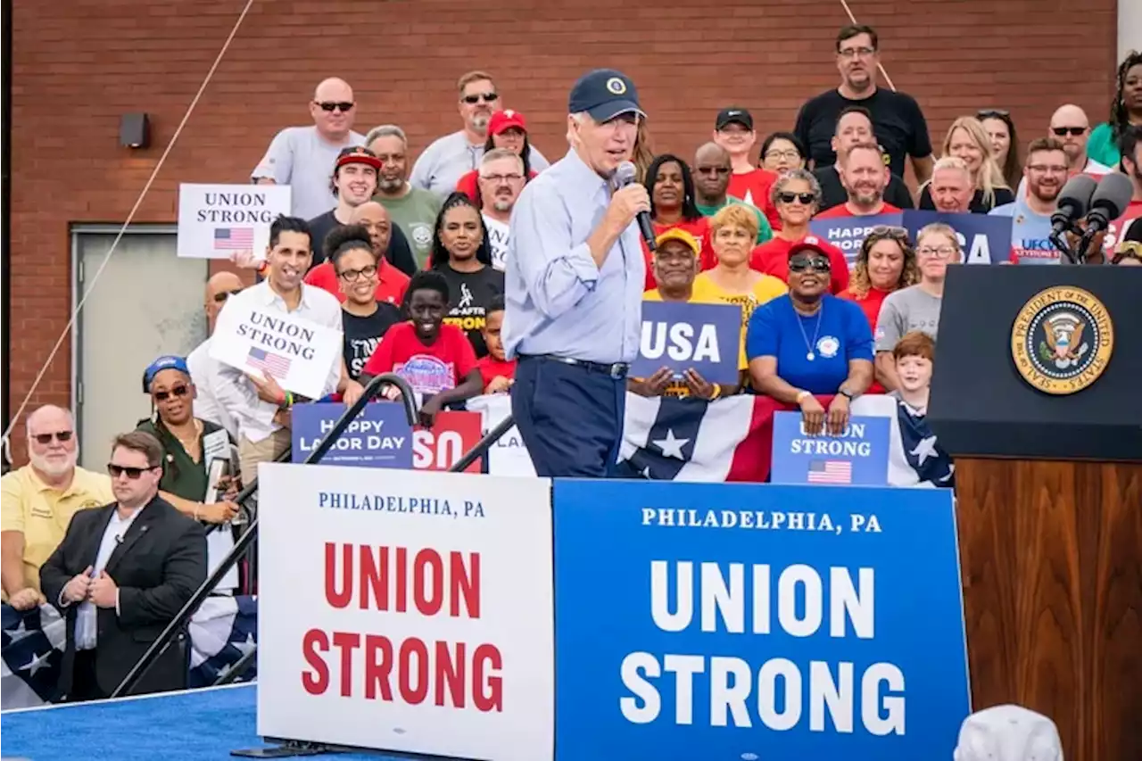 Biden rallies in Philly on Labor Day, ripping ‘the last guy’ and touting ‘Bidenomics’