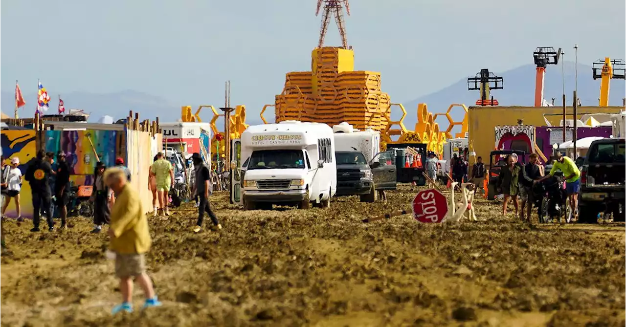 Burning Man festival exodus set to start through drying mud