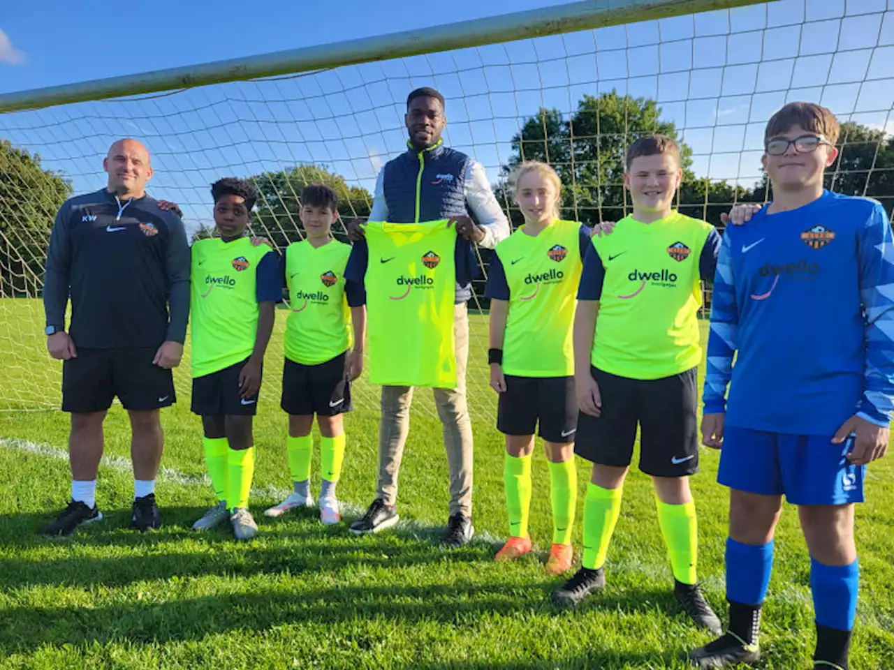 Youngsters at a Telford football club kick off the new season with a new kit