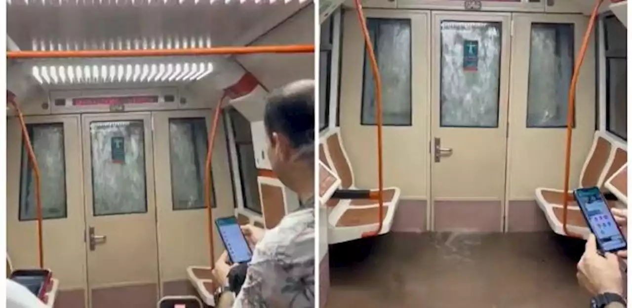 Tempestade cria cachoeira e invade vagão de metrô na Espanha; veja