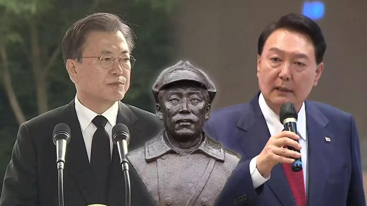 '전직 대통령이 지나치게 나서는 게 문제'...홍범도에 또 신구갈등