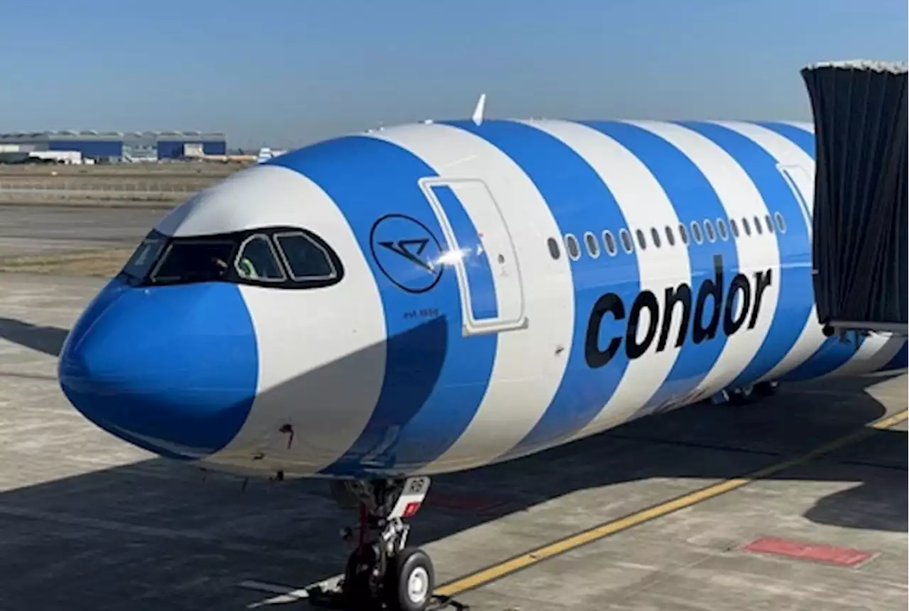 Condor übernimmt ersten blau-gestreiften Airbus A330 Neo