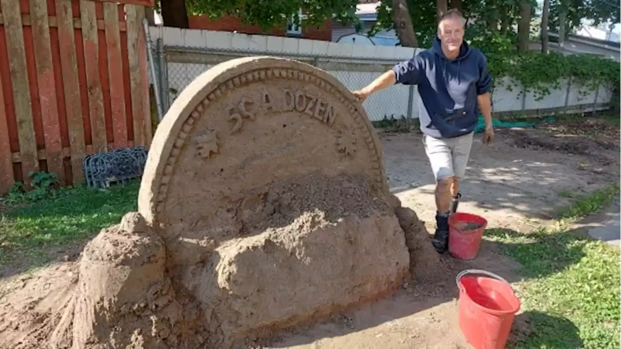 Meet the man showcasing sand sculptures in his front yard