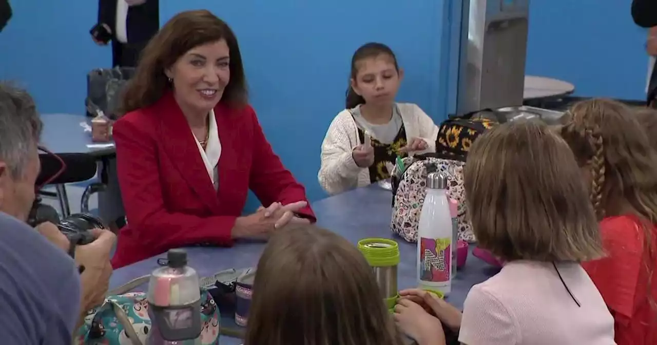 Gov. Kathy Hochul talks pandemic learning loss as she greets students returning to school