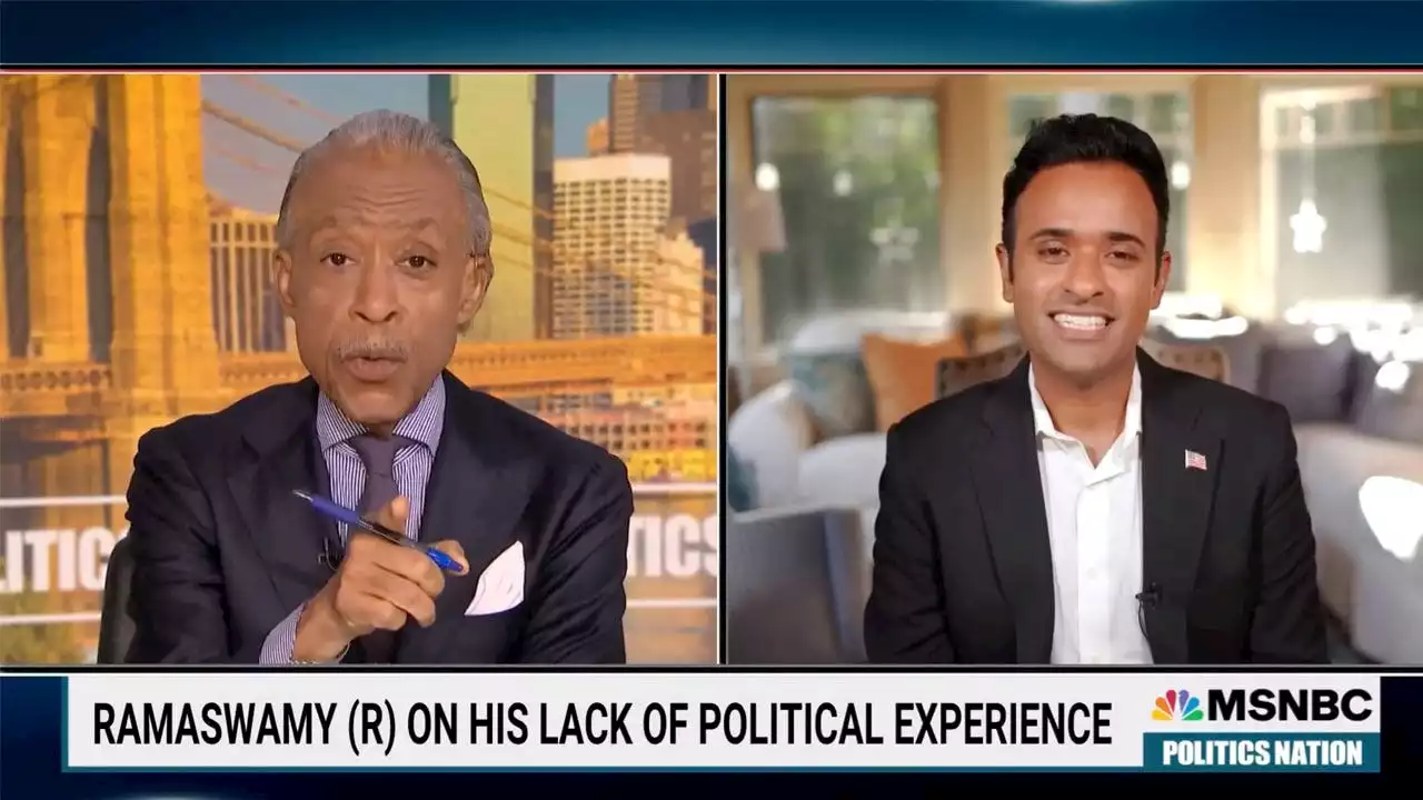 MSNBC's Al Sharpton grills Vivek Ramaswamy on his lack of 'political experience' following viral 2003 exchange