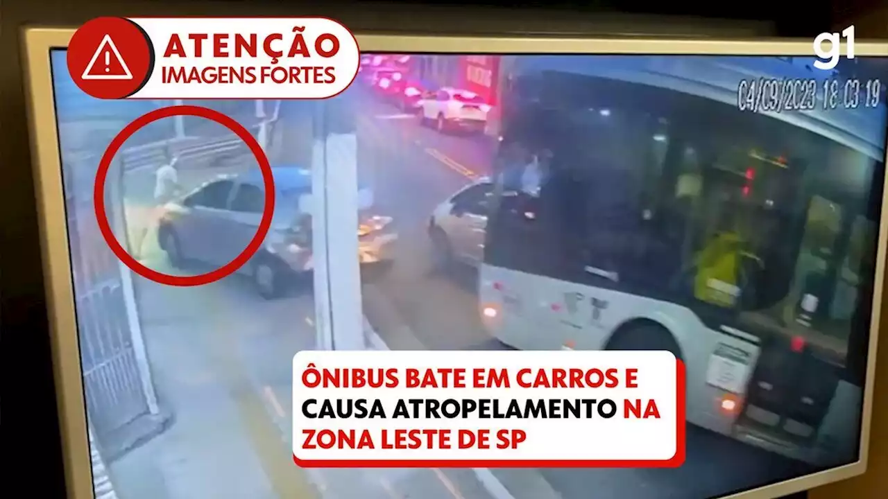 VÍDEO: Ônibus não freia, 'esmaga' carros e causa atropelamento na Zona Leste de SP