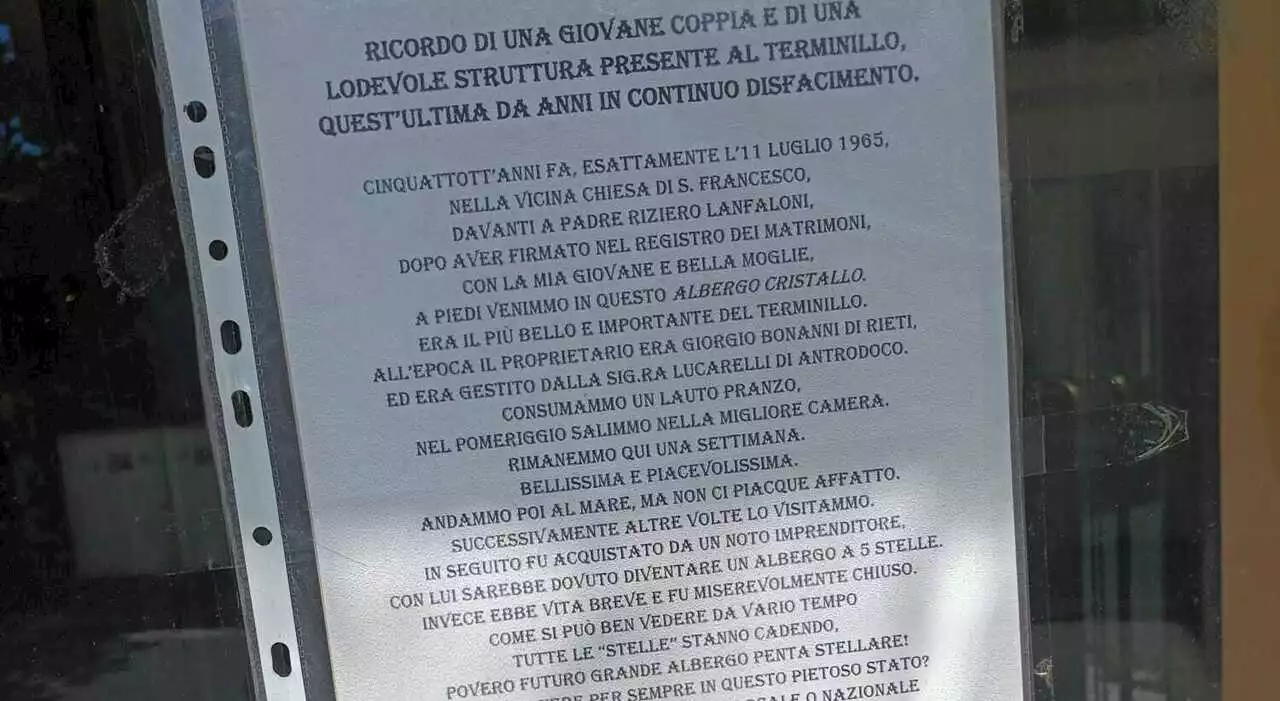 Rieti, Terminillo: dopo 60 anni ritrovano l’hotel delle loro nozze chiuso e nel degrado