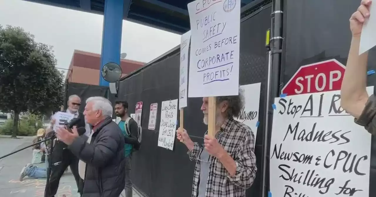 Protesters call for shutdown of robotaxis in front of Cruise's San Francisco HQ