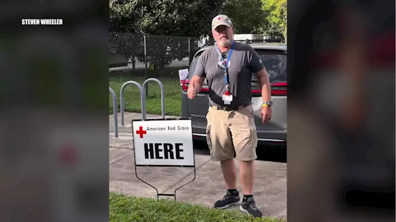 Local Red Cross volunteer overseeing supply logistics in Florida after Hurricane Idalia