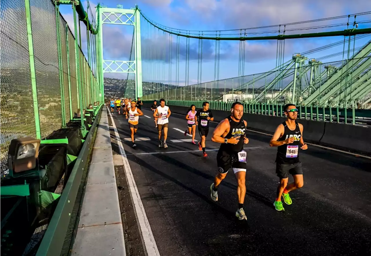 Runners ‘conquer’ the Vincent Thomas Bridge during annual Labor Day event