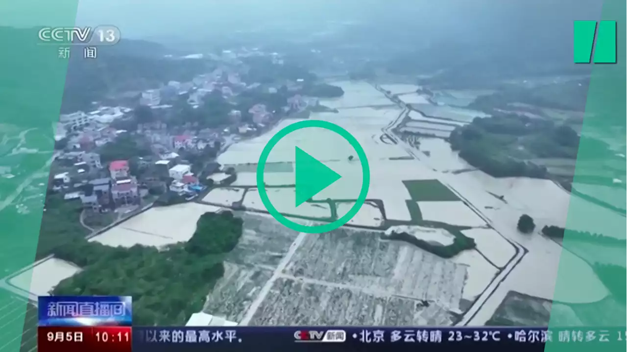 Les inondations impressionnantes en Chine touchée par la tempête Haikui