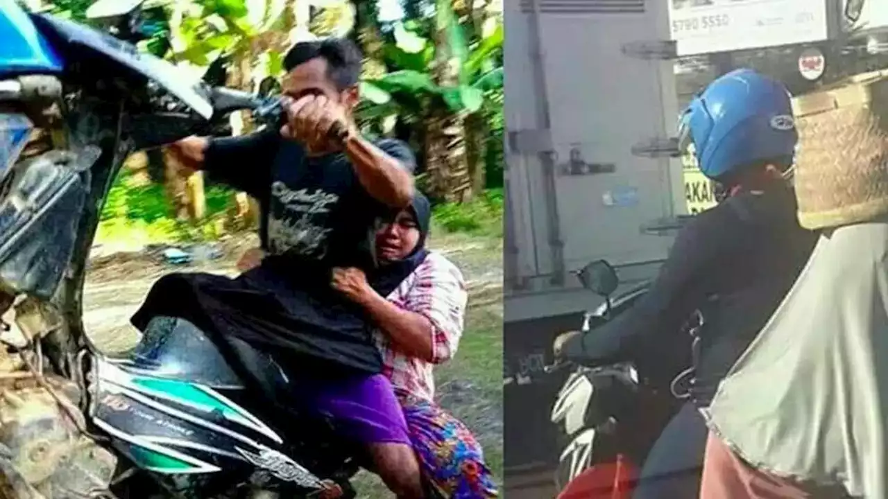 Kumpulan Potret Tingkah Ibu-Ibu Dibonceng Naik Motor yang Bikin Cekikikan