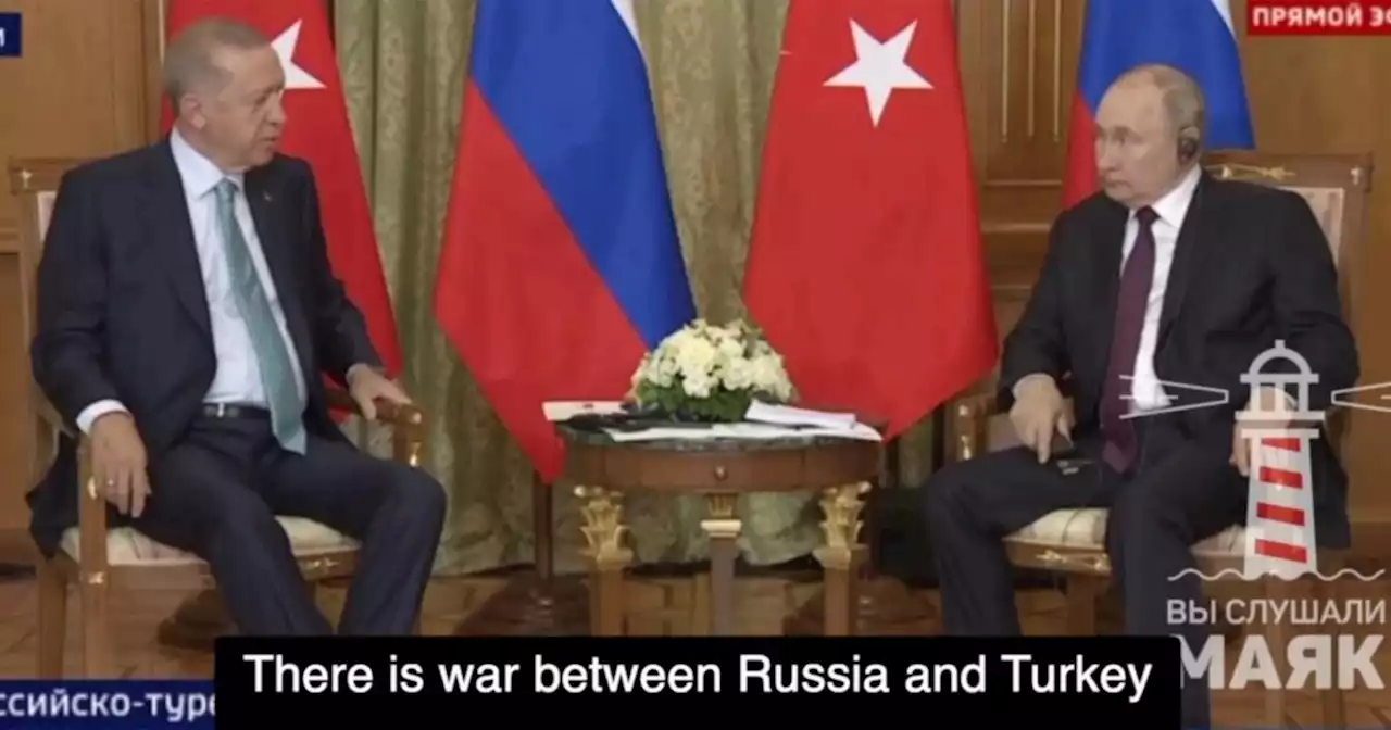 Turkey 'declares war' on Russia in massive blunder in front of stunned Putin