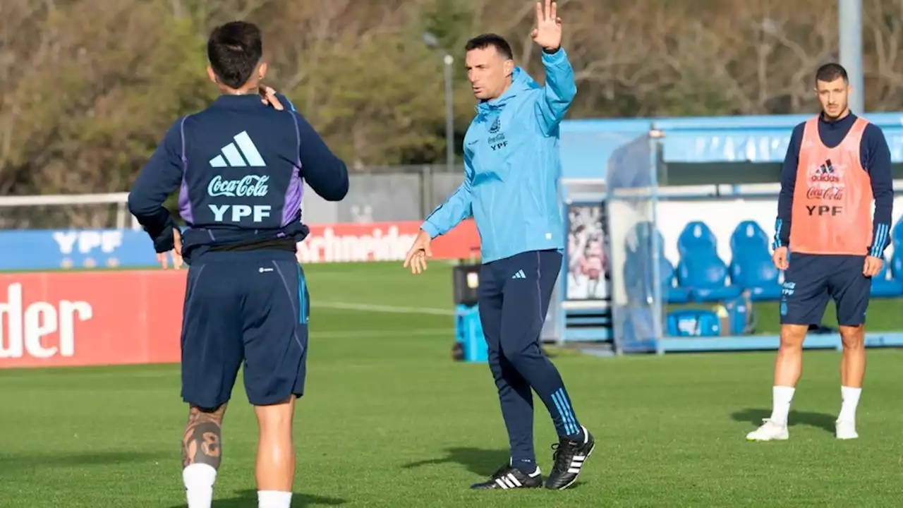 Selección Argentina: primera práctica en Ezeiza sin Messi | El jueves enfrenta a Ecuador en el inicio de las Eliminatorias