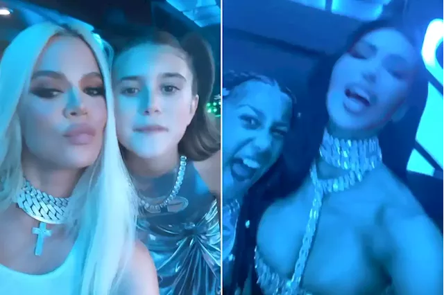 Kim Kardashian covers herself in crystals at Beyoncé concert with Khloé,  Kris, kids