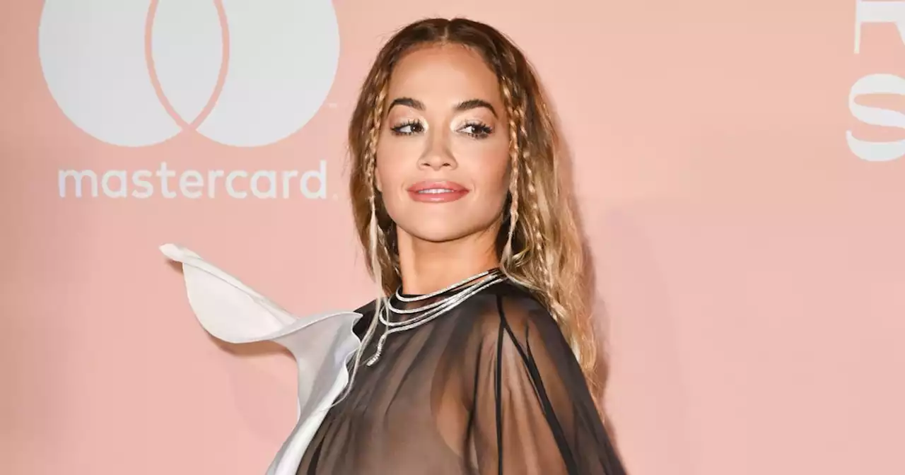 Rita Ora Turns Heads in a Thong Bodysuit and Naked Cape Gown