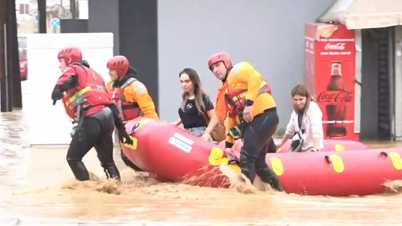 Greece left flooded after Storm Daniel brings torrential rain following summer wildfires