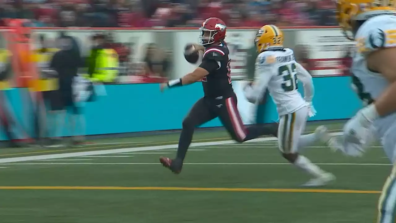 Maier rushes in a touchdown to bring Stampeders back within a score