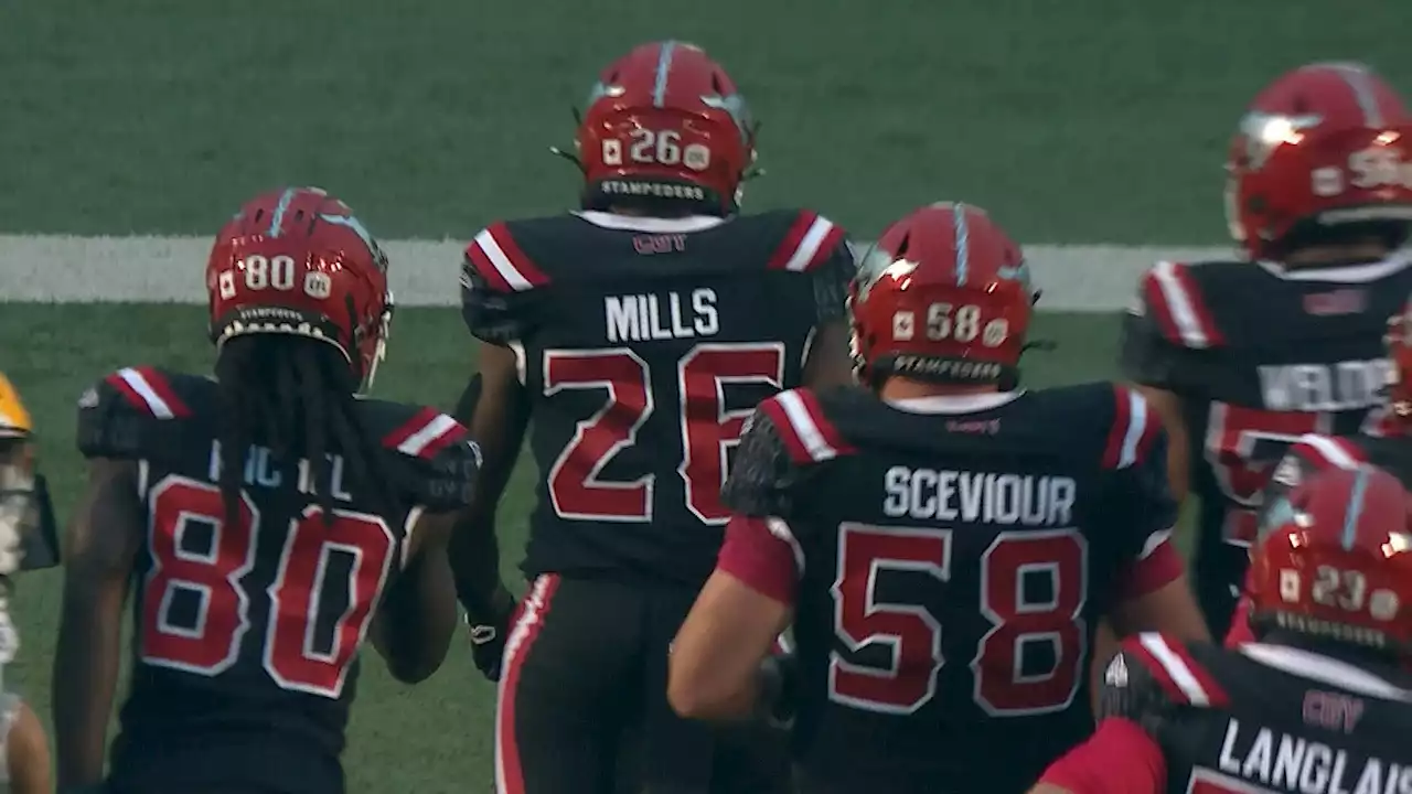 Mills runs in touchdown with 20 seconds left to put Stampeders on top