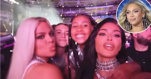 Kim Kardashian covers herself in crystals at Beyoncé concert with Khloé,  Kris, kids