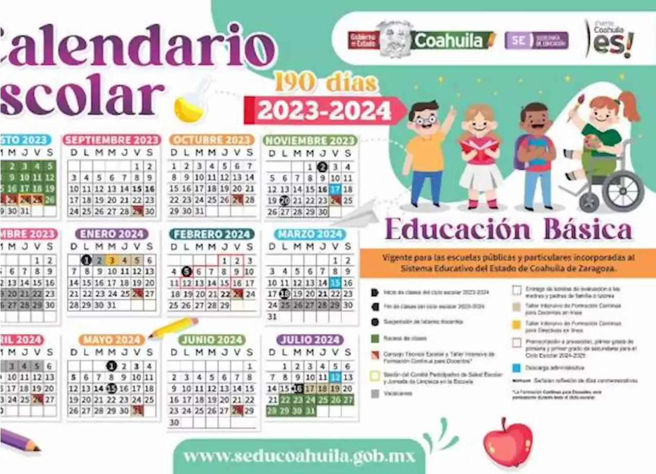 ¿ya Los Esperas Estos Son Los Días De Asueto Del Ciclo Escolar 2023 2024 En Coahuila Méxicoemk 3406