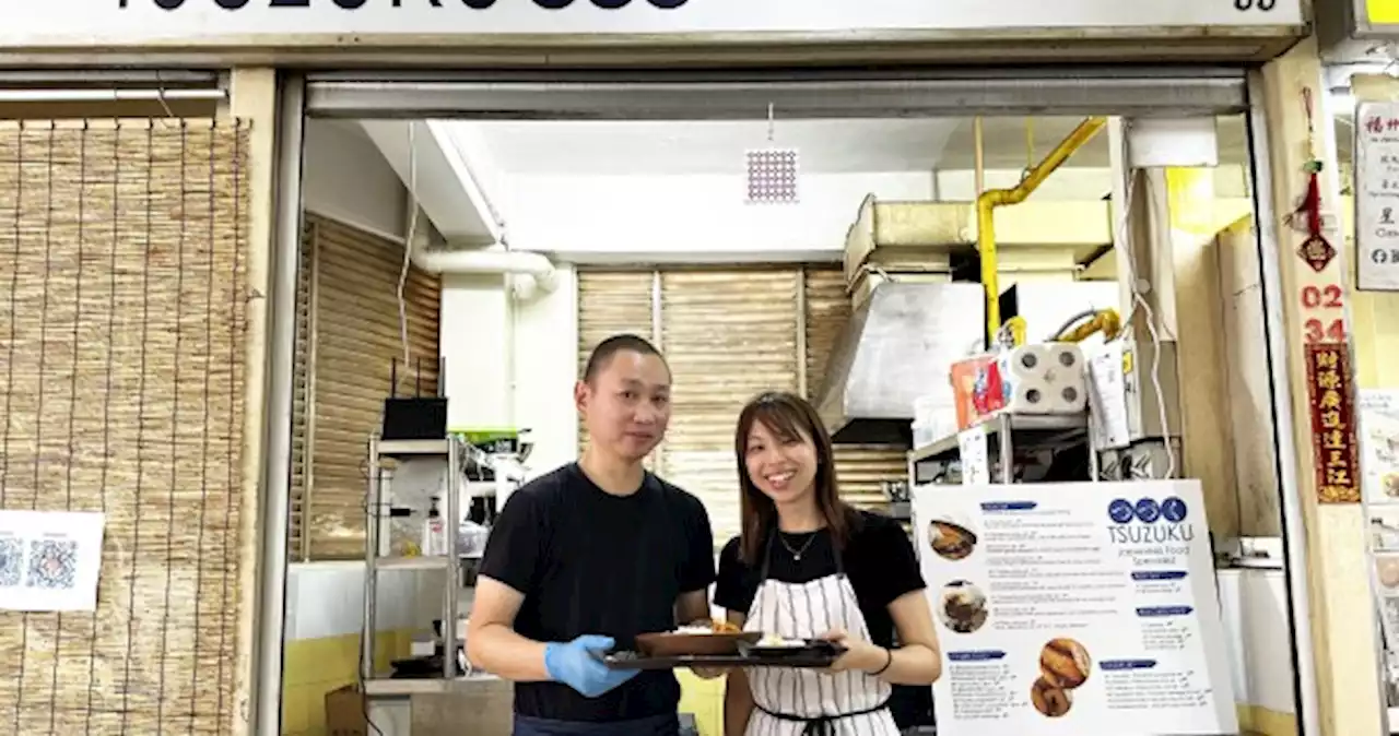 Japanese-Singaporean couple spend $20k to open authentic tonkatsu stall, build kitchen with secondhand equipment from Carousell