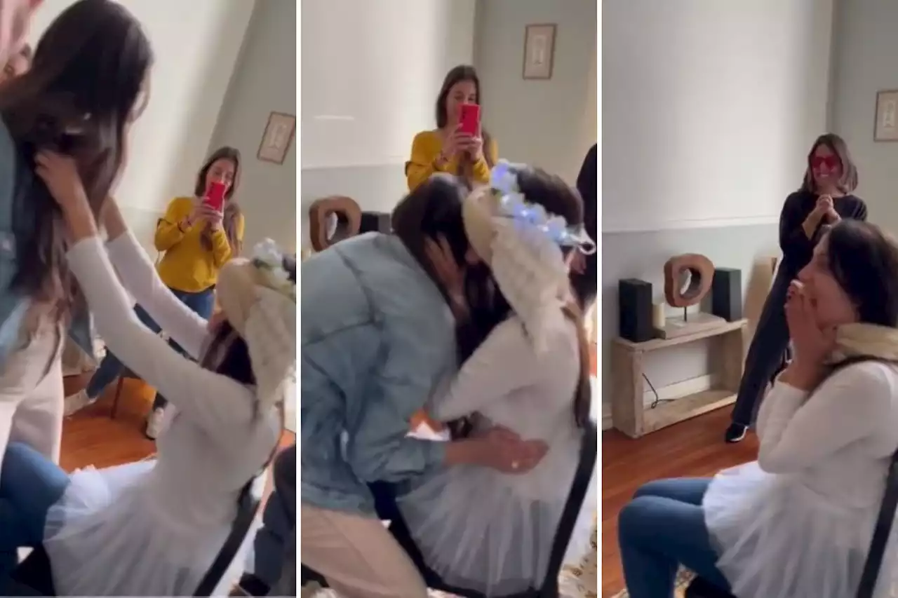 Festejaba su despedida de soltera, recibió una visita inesperada y todo terminó entre lágrimas