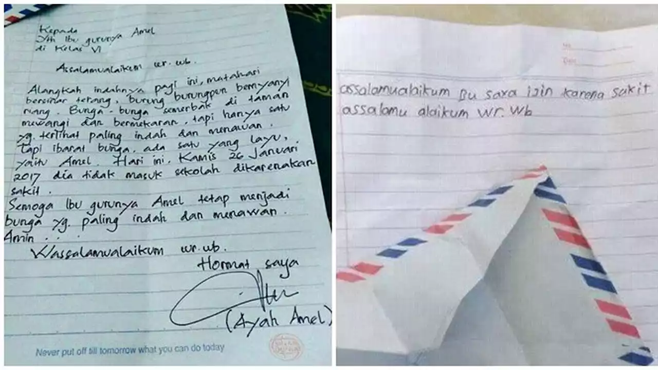 6 Potret Surat Izin Sakit Siswa Ini Isinya Kocak, Bikin Guru Jadi Ngakak