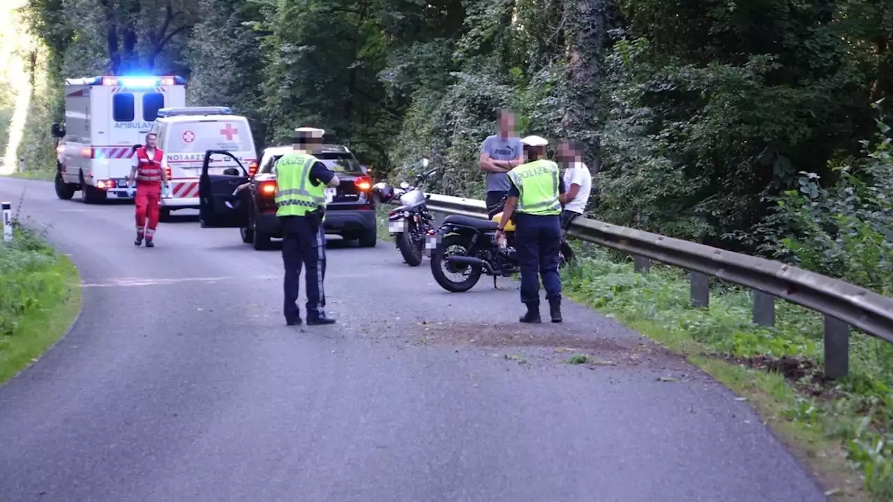 B 33 bei Melk: Motorradfahrer kam zu Sturz