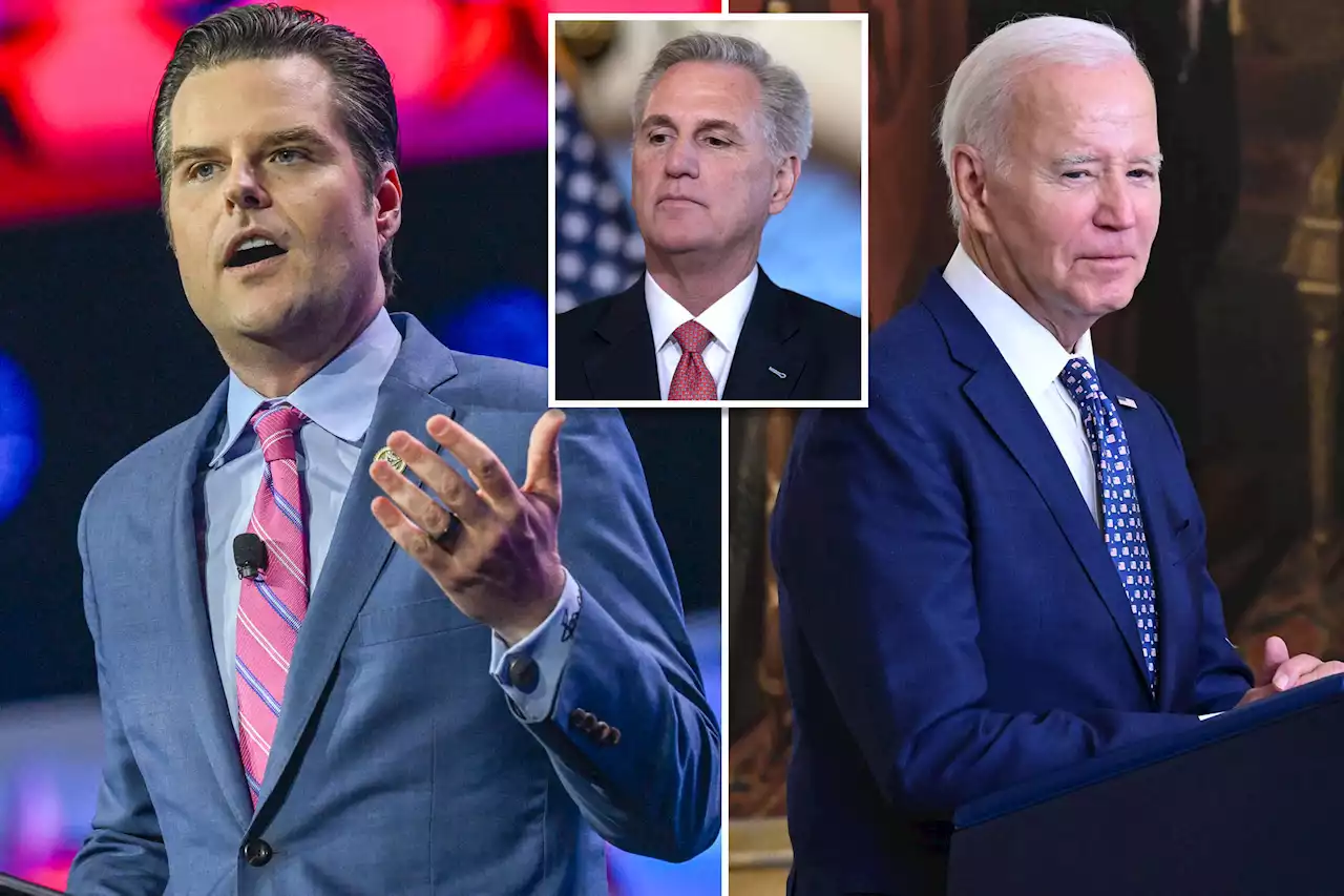 Matt Gaetz threatens to force vote on Biden impeachment — and oust McCarthy if he gets in way