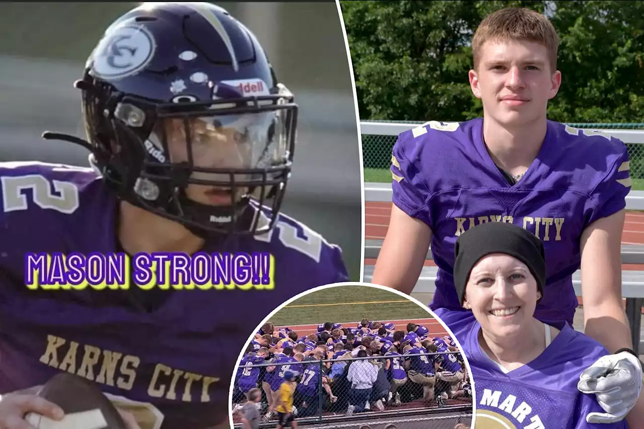 Pennsylvania high school QB who collapsed with brain bleed takes ‘first positive step’