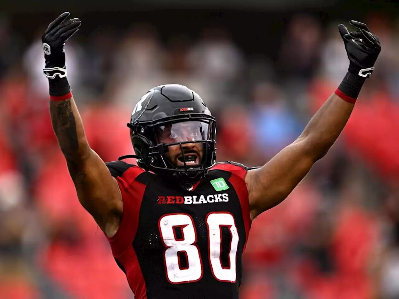 DIRTY TICATS? Ottawa Redblacks receiver Nate Behar fired up to play against Hamilton