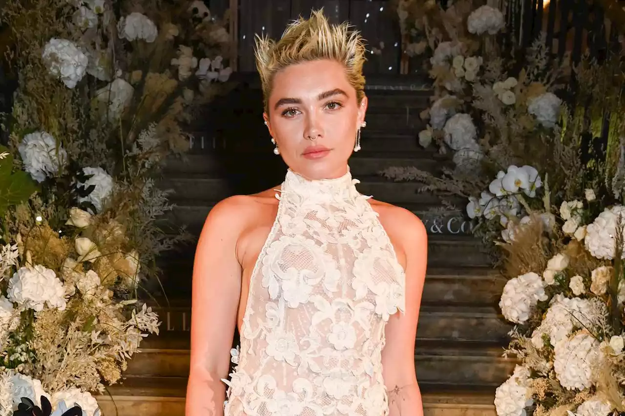 Florence Pugh Goes Braless in Punk Bride-Inspired Look at the ELLE Style Awards