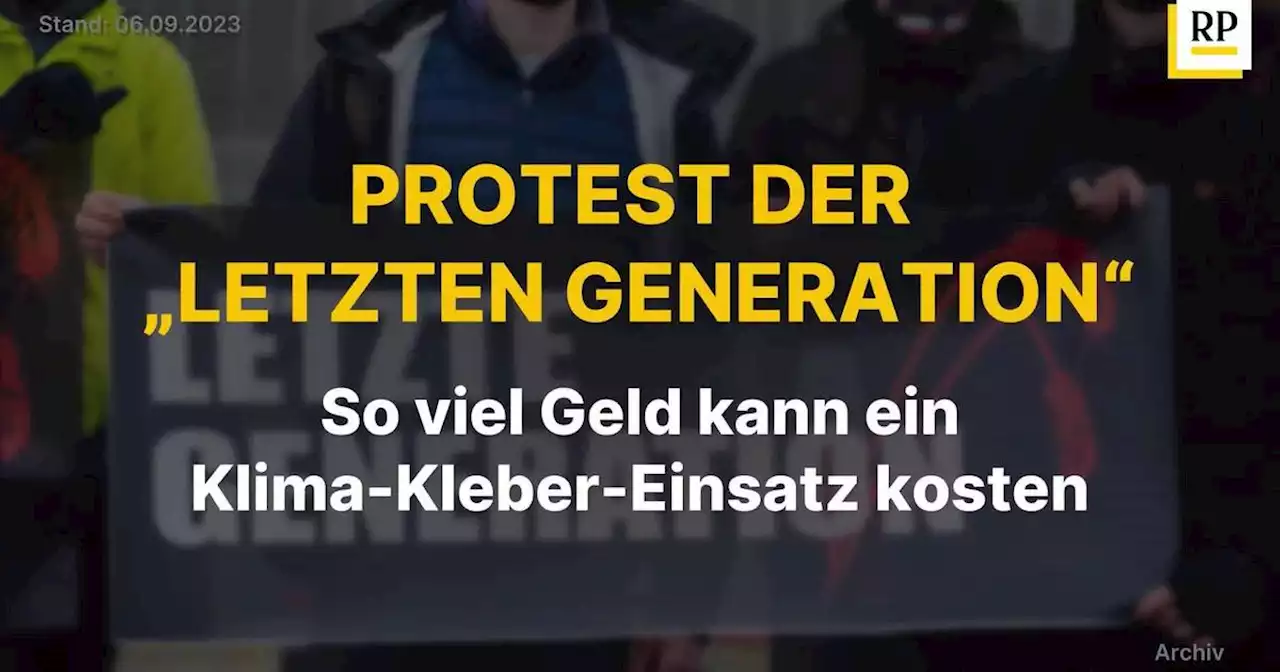 Video: Protest der „Letzten Generation“: So viel Geld kann ein Klima-Kleber-Einsatz kosten