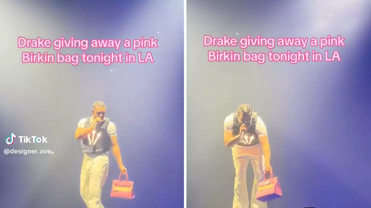 Drake Gives Away Pink Birkin Bag At L.A. 'Blur' Tour