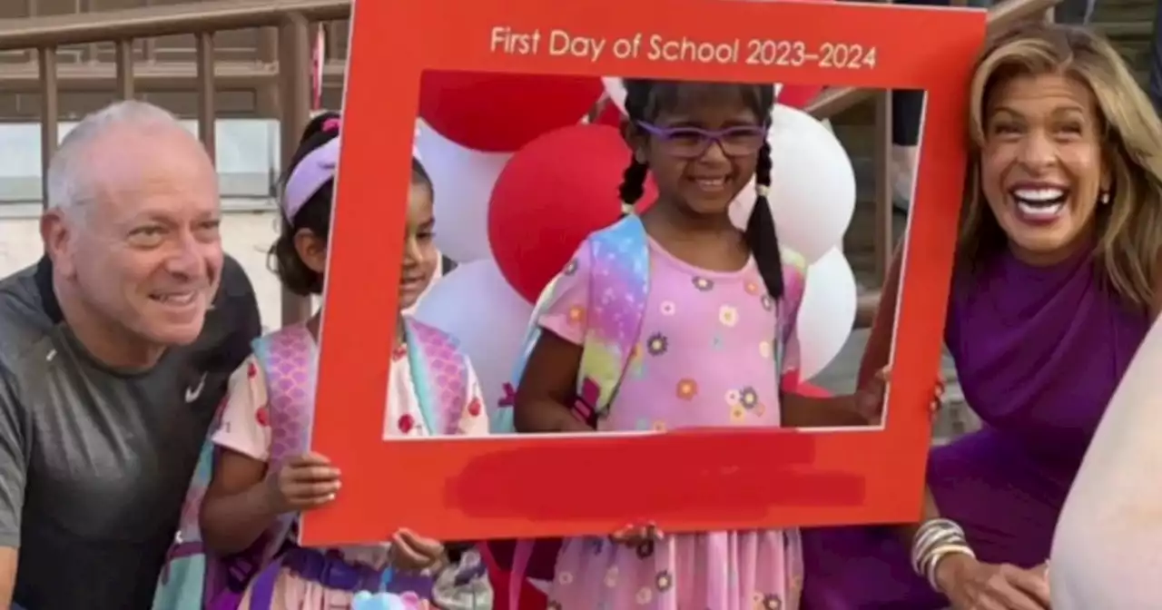 Hoda and Joel drop off Haley and Hope on the first day of school