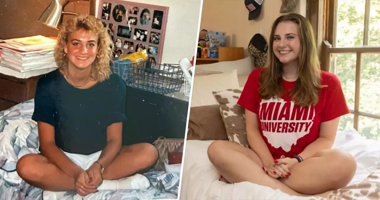 Mom and daughter get same college dorm room 33 years apart. See then-and-now pics