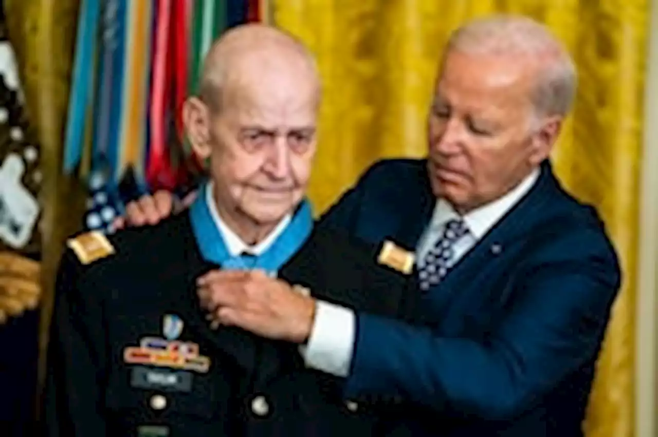 Biden awards Medal of Honor to retired Army Capt. Larry Taylor