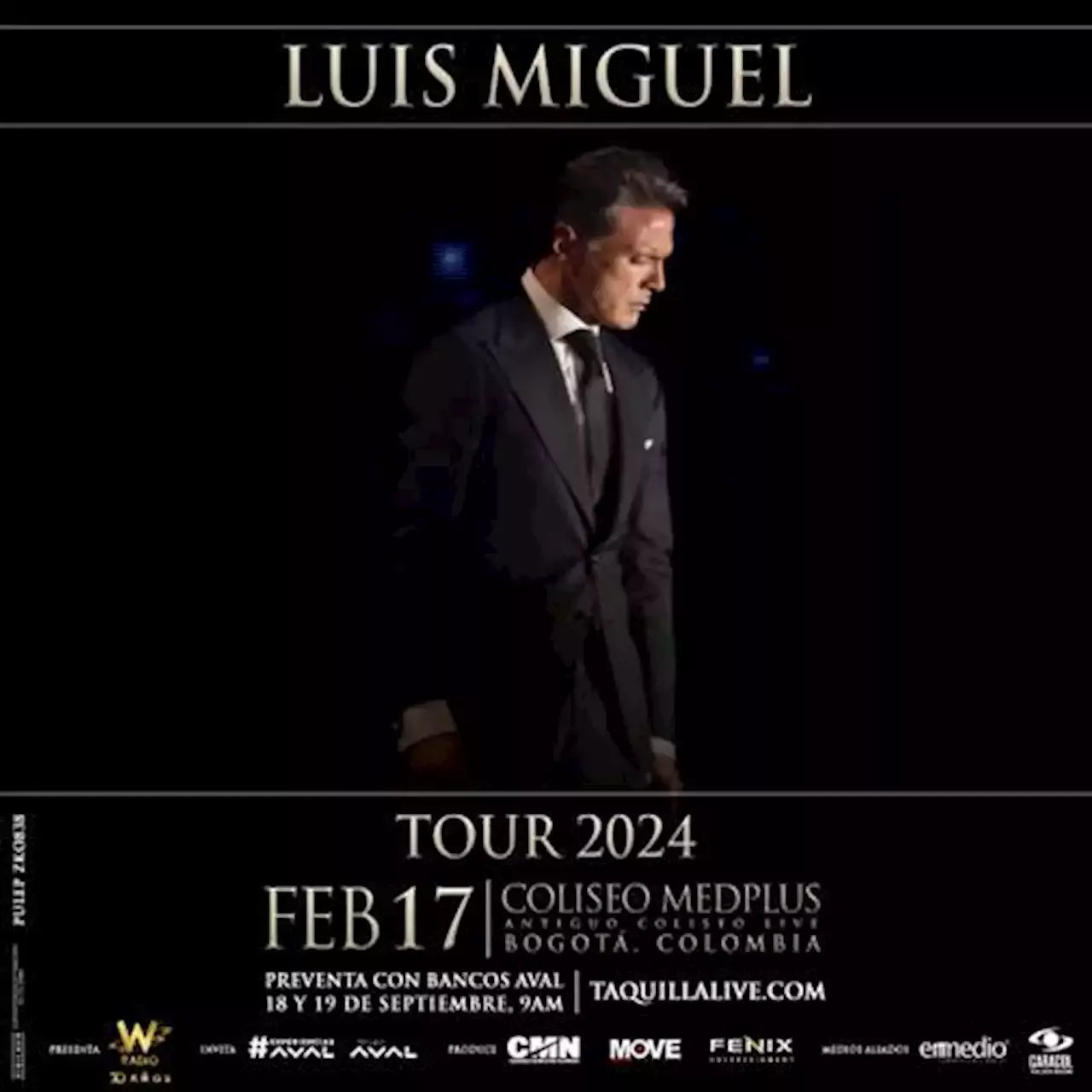 Luis Miguel Tour 2024 llega a Colombia entérese de todos los detalles