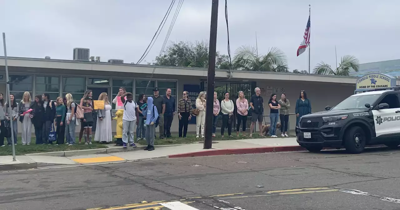 Parents rally over sexual harassment claims, weapon incident at Correia Middle School