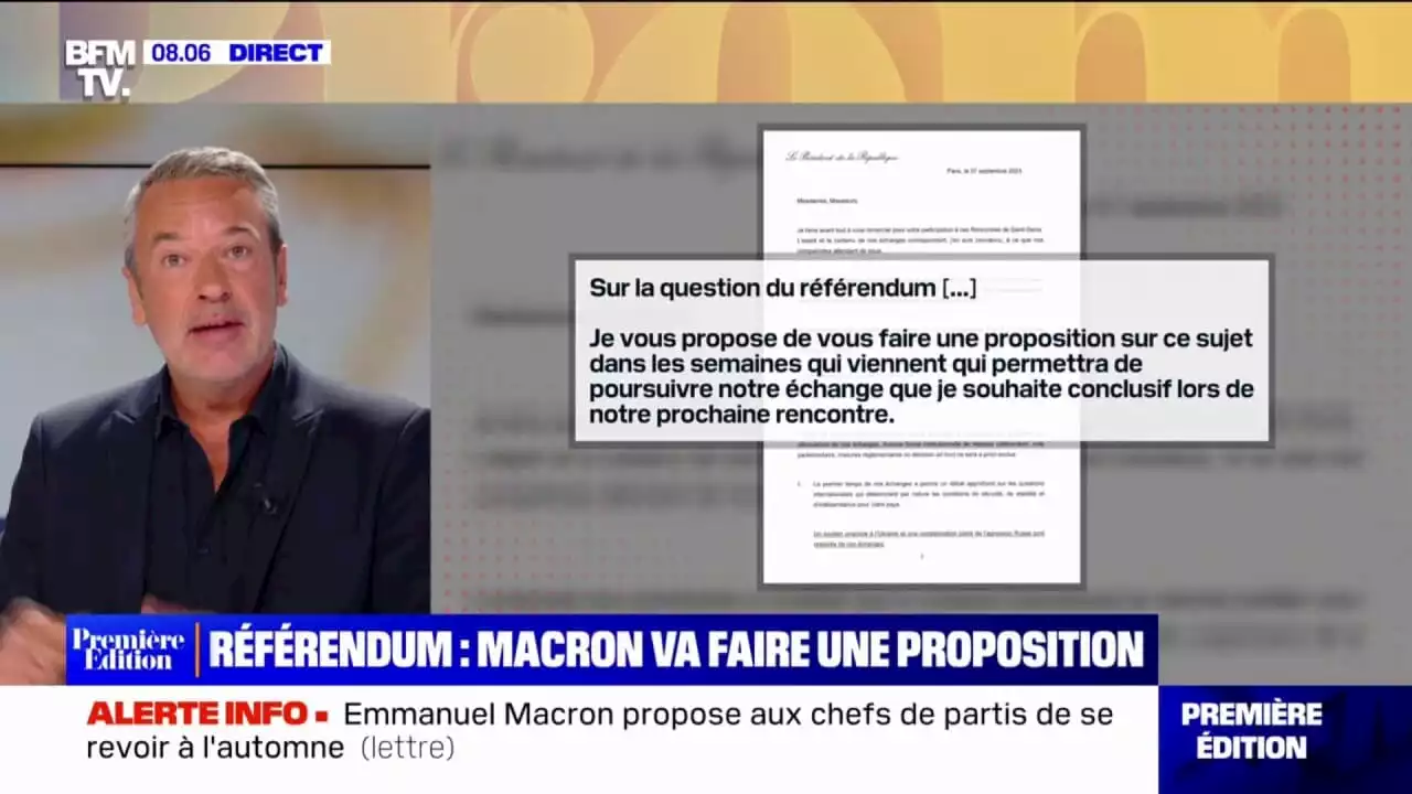 Extension du référendum: Emmanuel Macron va faire 'une proposition dans les semaines qui viennent'