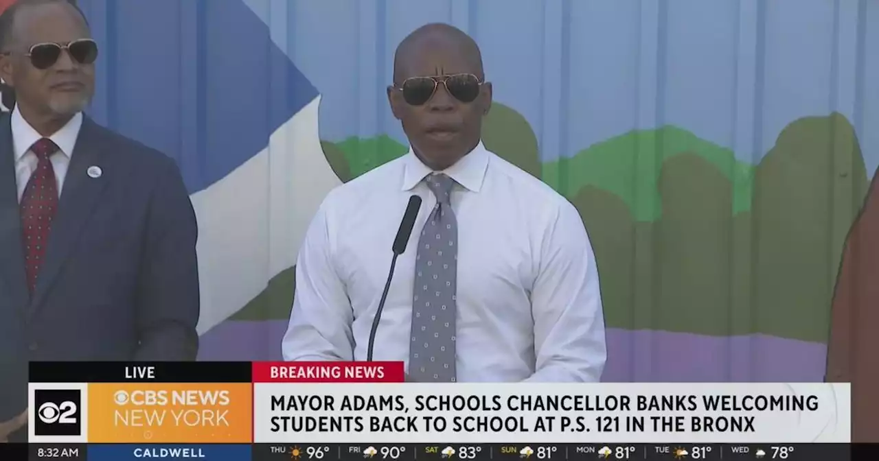 NYC officials welcome students back for 1st day of school