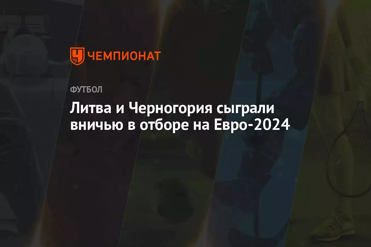 Литва и Черногория сыграли вничью в отборе на Евро-2024