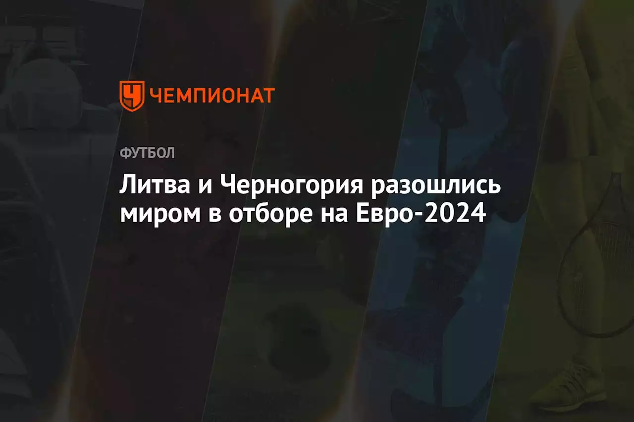 Литва и Черногория разошлись миром в отборе на Евро-2024