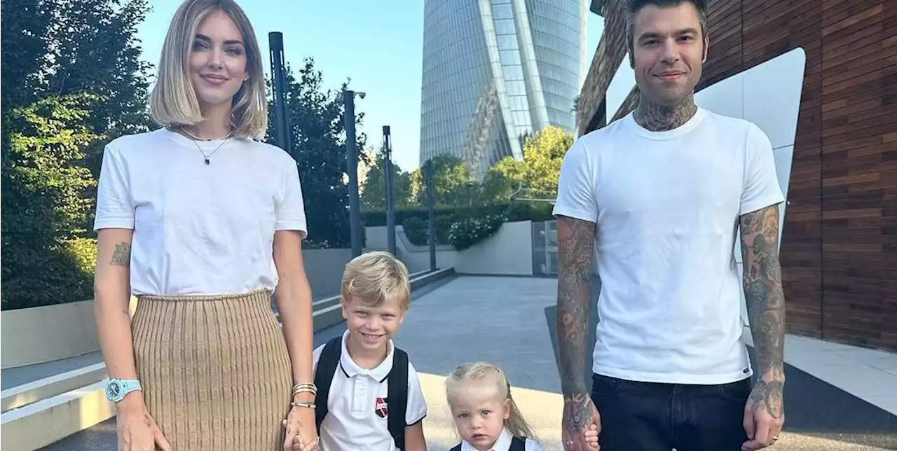 Ferragni e Fedez e il primo giorno di scuola di Leone e Vittoria