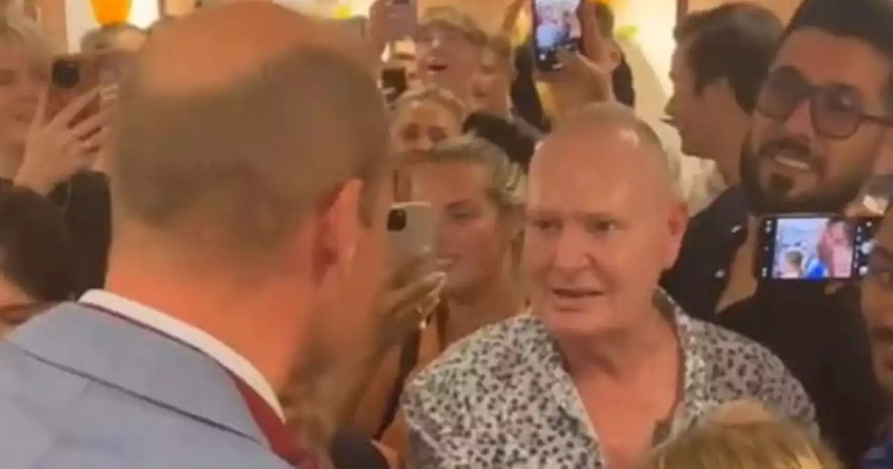 Gazza kisses Prince William as Rangers legend surprises royal